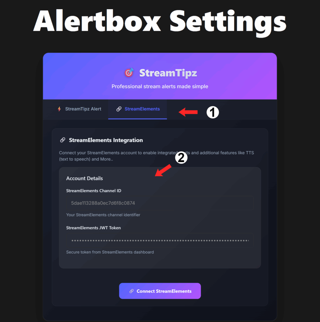 Upi alerts on Livestream using streamelements